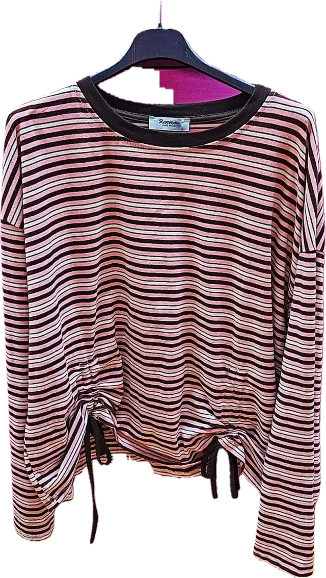 Amiek Raise Up longsleeve roze met touwtjes