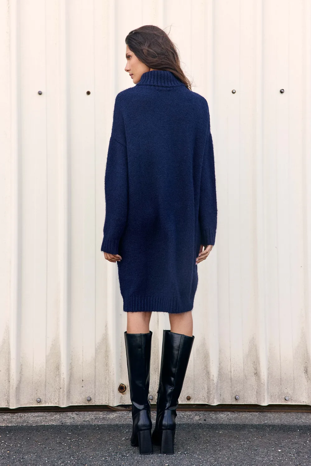 La Petite Etoile Mathea trui jurk marine col