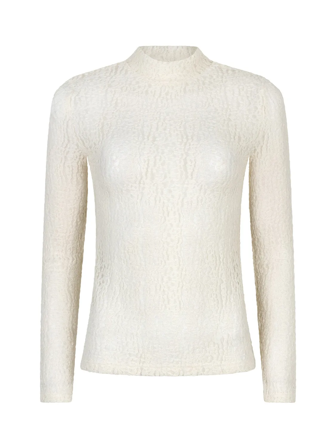 Amiek Roberta top kant ecru lange mouw S-XL