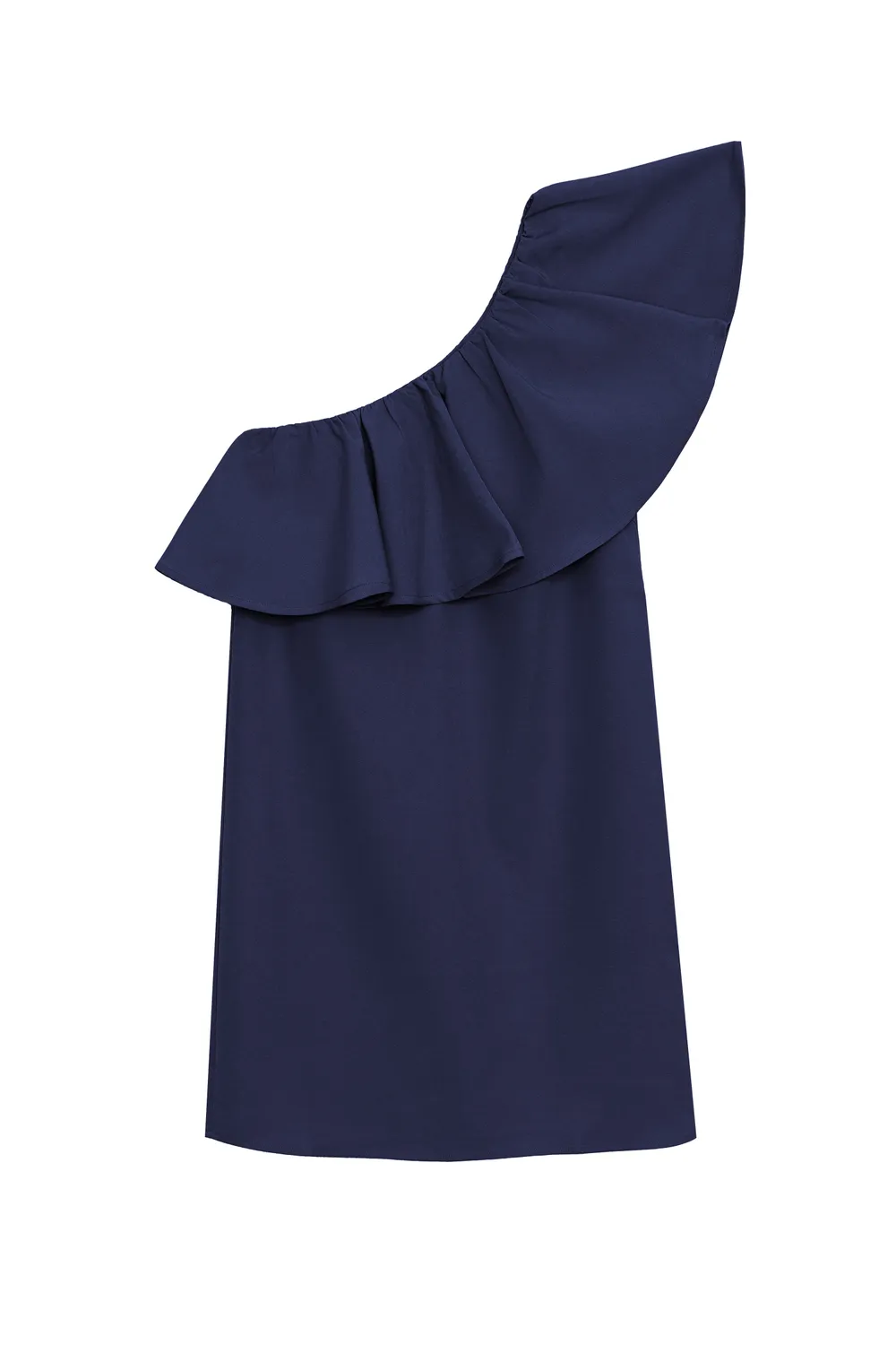 La Petite Etoile Rimel one-shoulder jurk marineblauw