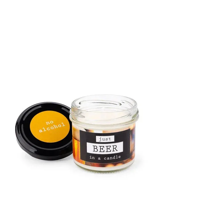 Amiek Just Beer geurkaars blond bier 18 uur