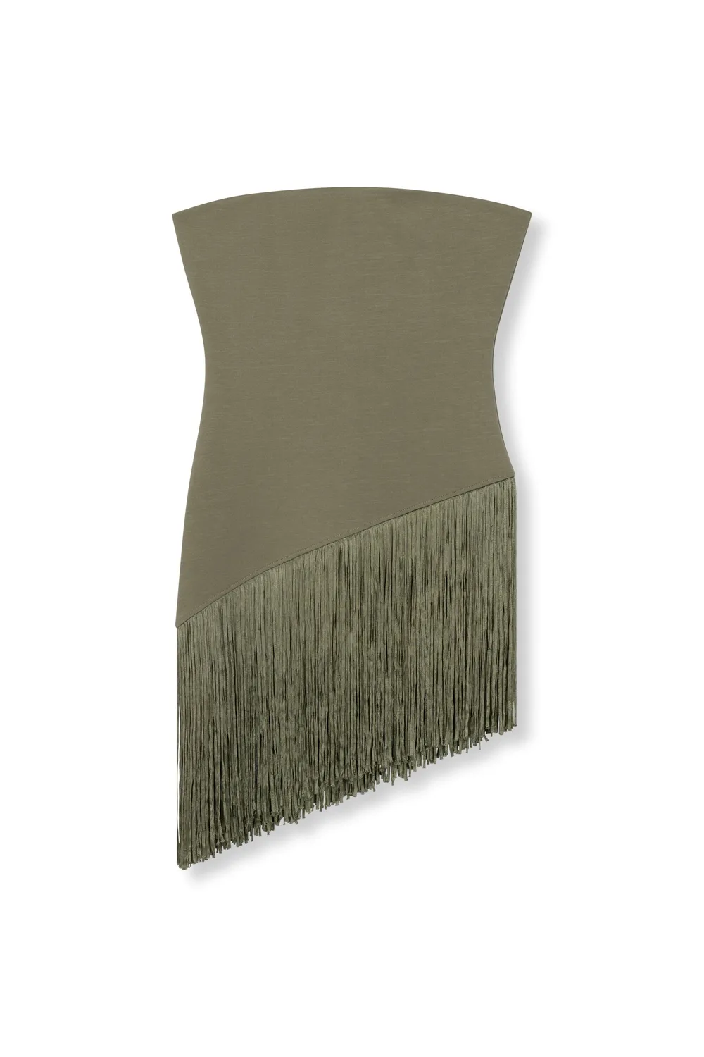 Amiek Top Fie strapless top army groen elastisch