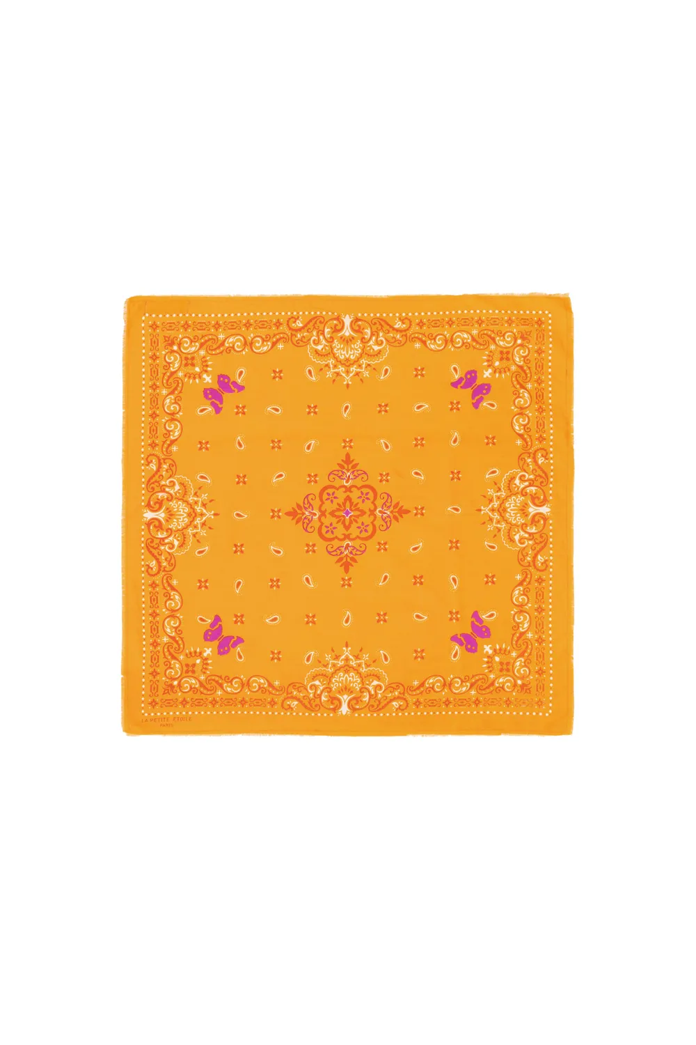 La Petite Etoile Alexia sjaal bandana oranje katoen