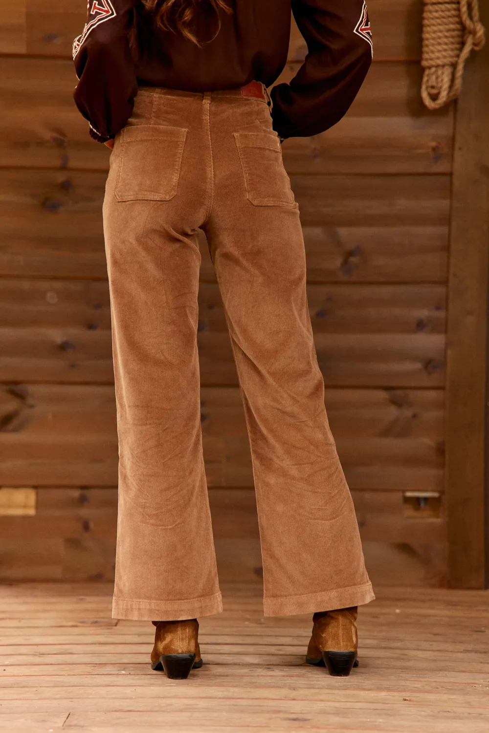 La Petite Etoile Atlantyo broek noisette wijd fluweel