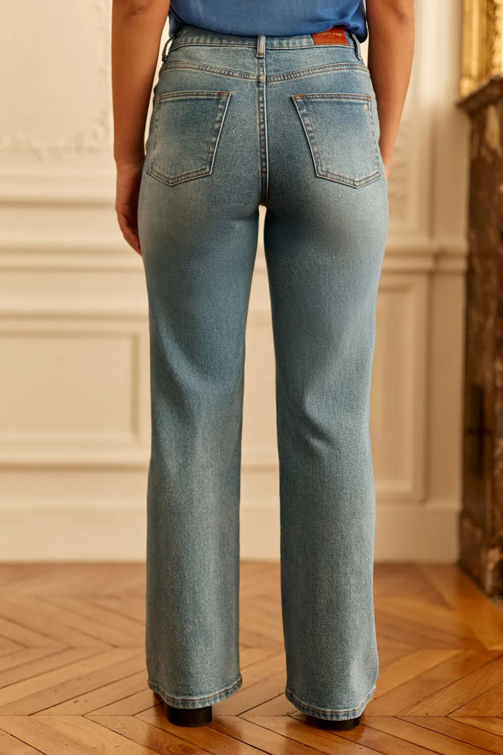 La Petite Etoile Zephyr rechte jeans 88-stone lichtblauw