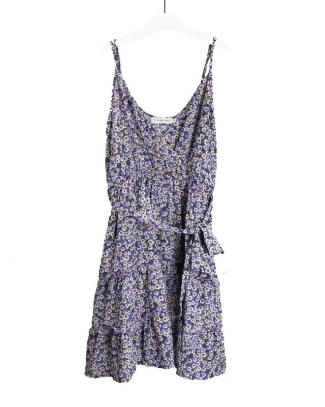 LOVEDRUNKY Flower jurk lila met overslag