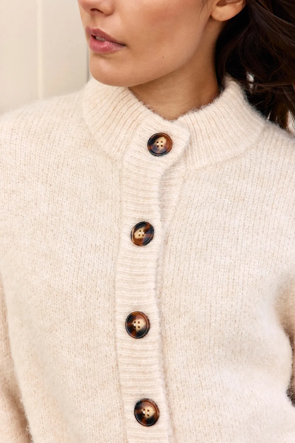 La Petite Etoile Marlin gebreid gilet beige