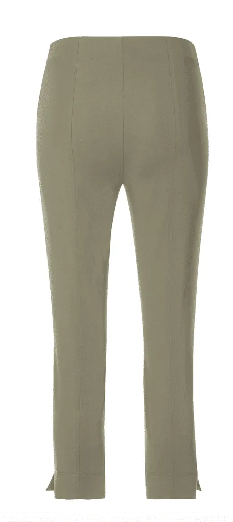 Stehmann Loli pantalon khaki groen Tencel stretch