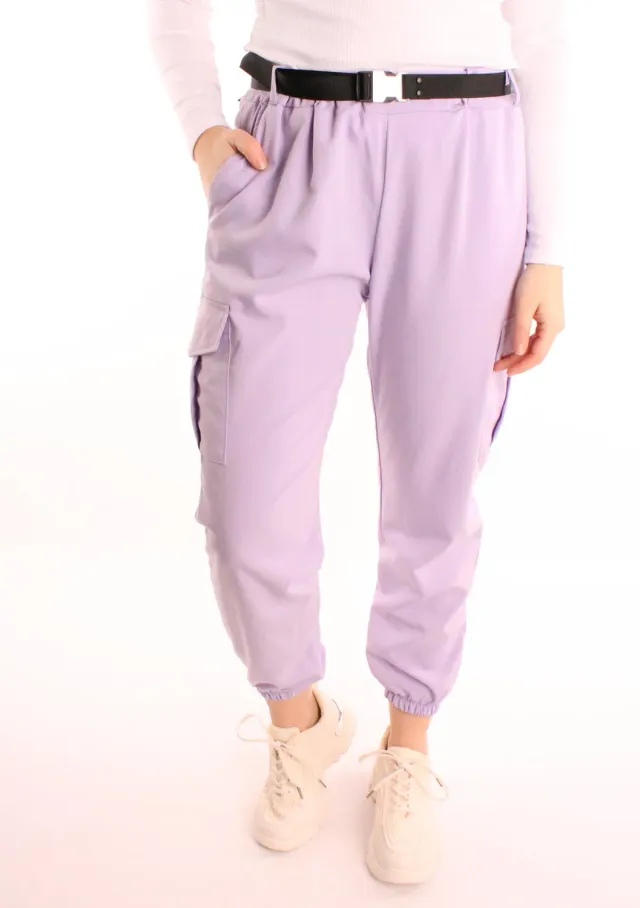 LOVEDRUNKY Cargo broek lila one size baggy