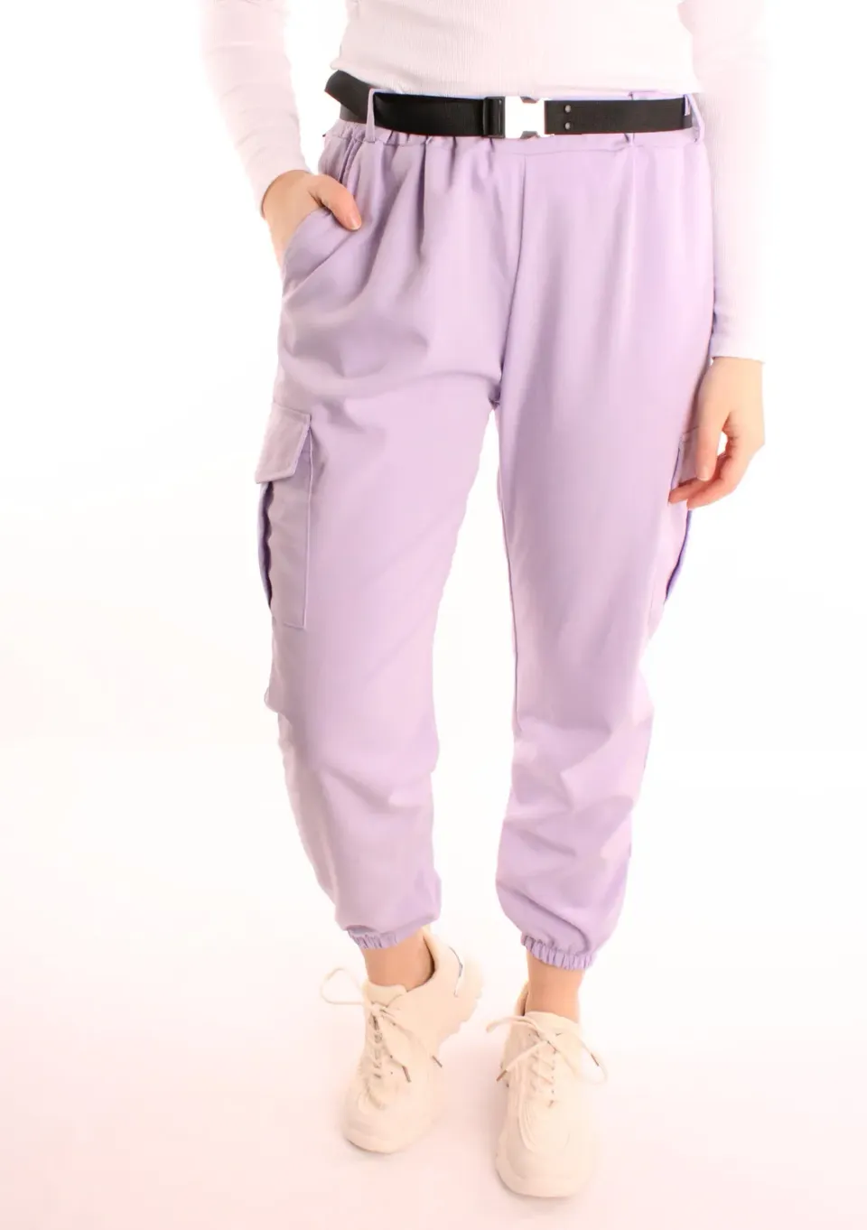 LOVEDRUNKY Cargo broek lila one size baggy