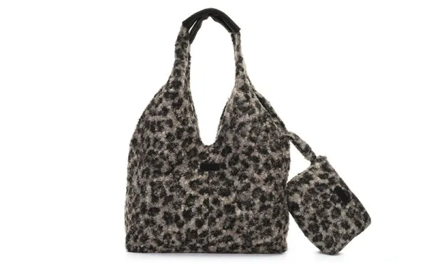 Amiek Arlberg schoudertas panter black teddy