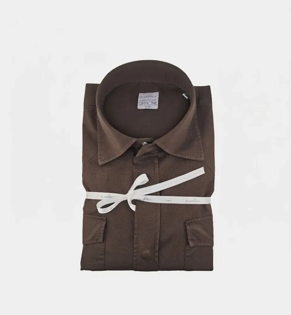 Officine Napoli Pisano Luca overhemd moro katoen