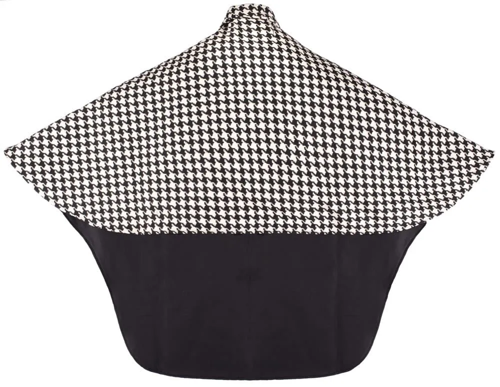 PduC luxe rolstoelcape ruit zwart-wit wol warm
