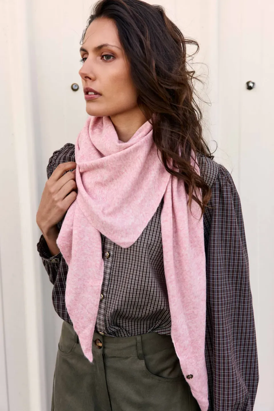 La Petite Etoile Arlo sjaal jersey roze