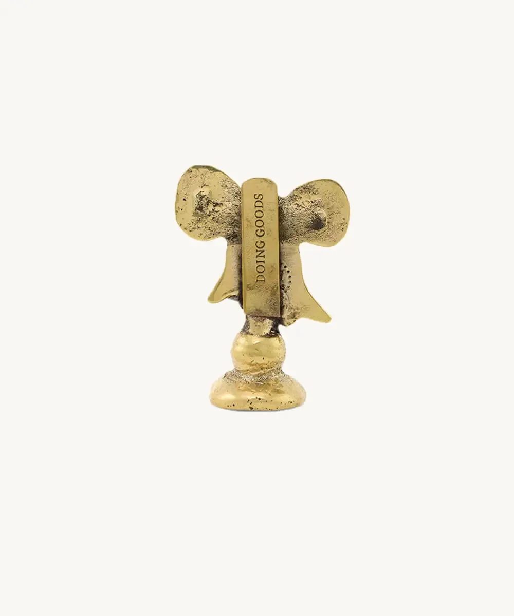 Amiek Bowie Strik memohouder goud gerecycled messing