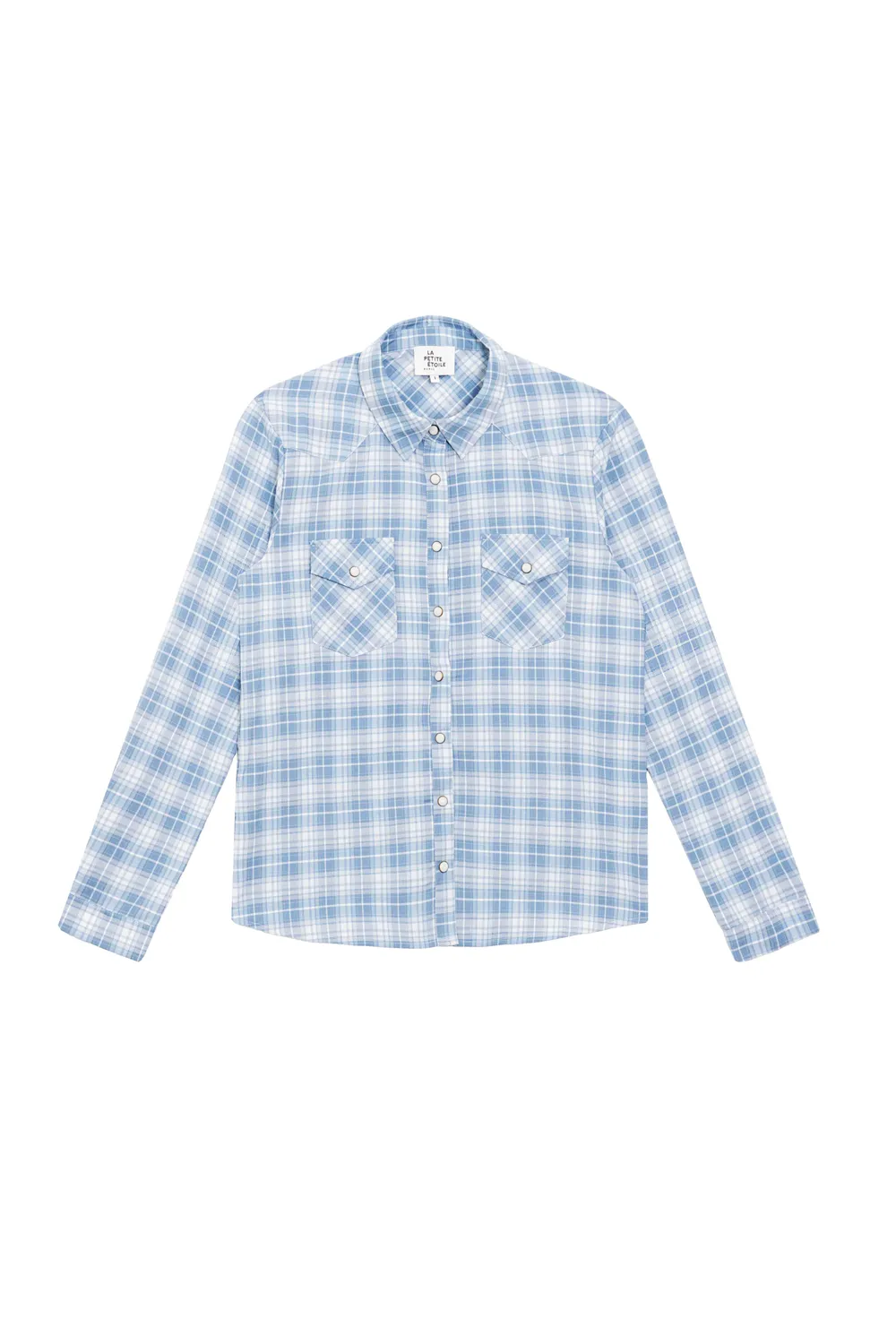 La Petite Etoile Clau blouse blauw ruit western