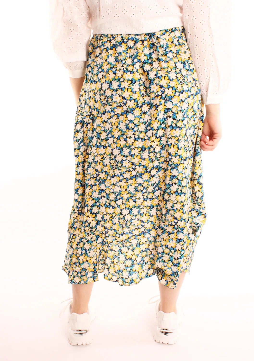 LOVEDRUNKY Ruffled Floral Pacific maxi rok bloemenprint