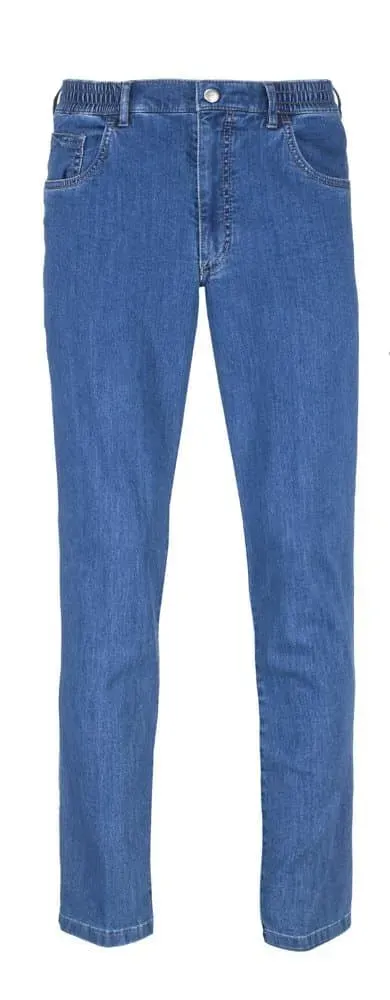Luigi Morini Mario heren jeans licht denim elastiek
