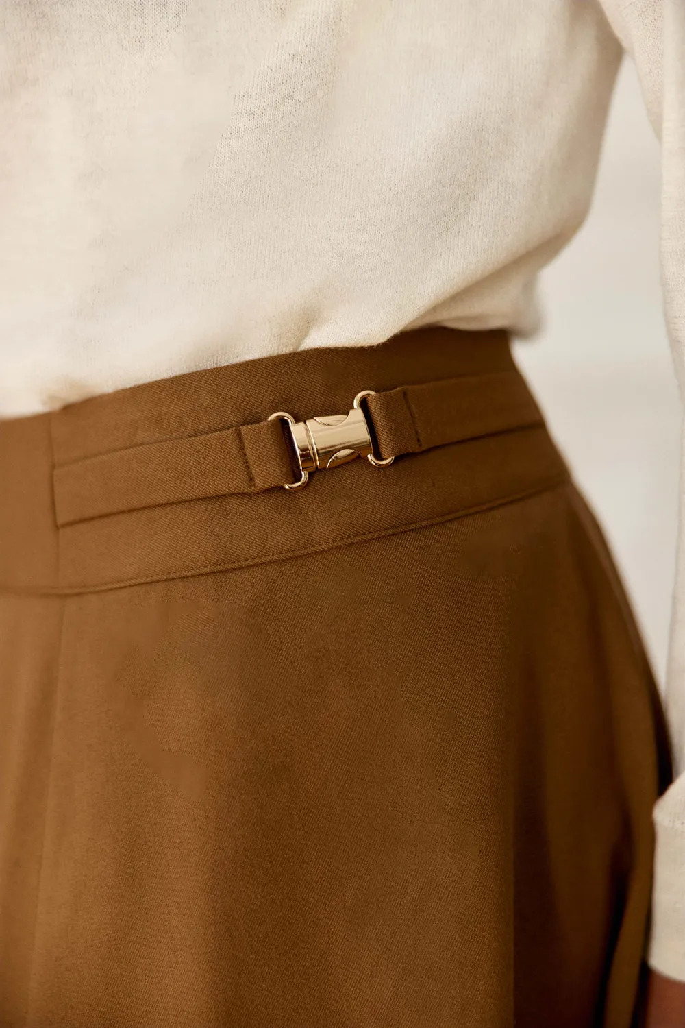 La Petite Etoile Juliette rok camel midi wijd