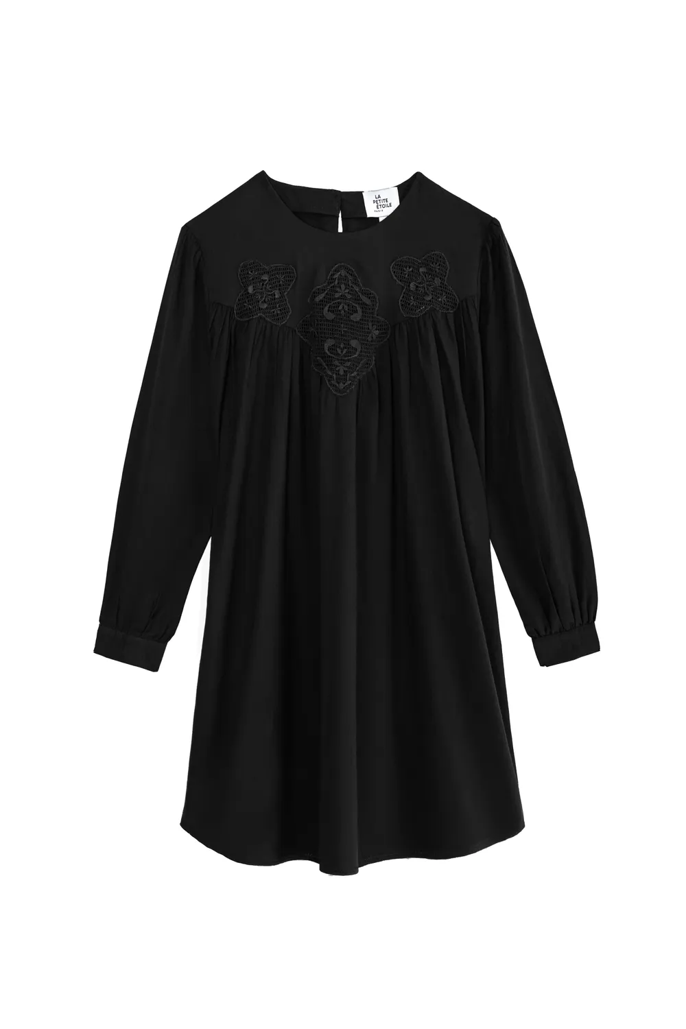 La Petite Etoile Rith korte jurk zwart ajour