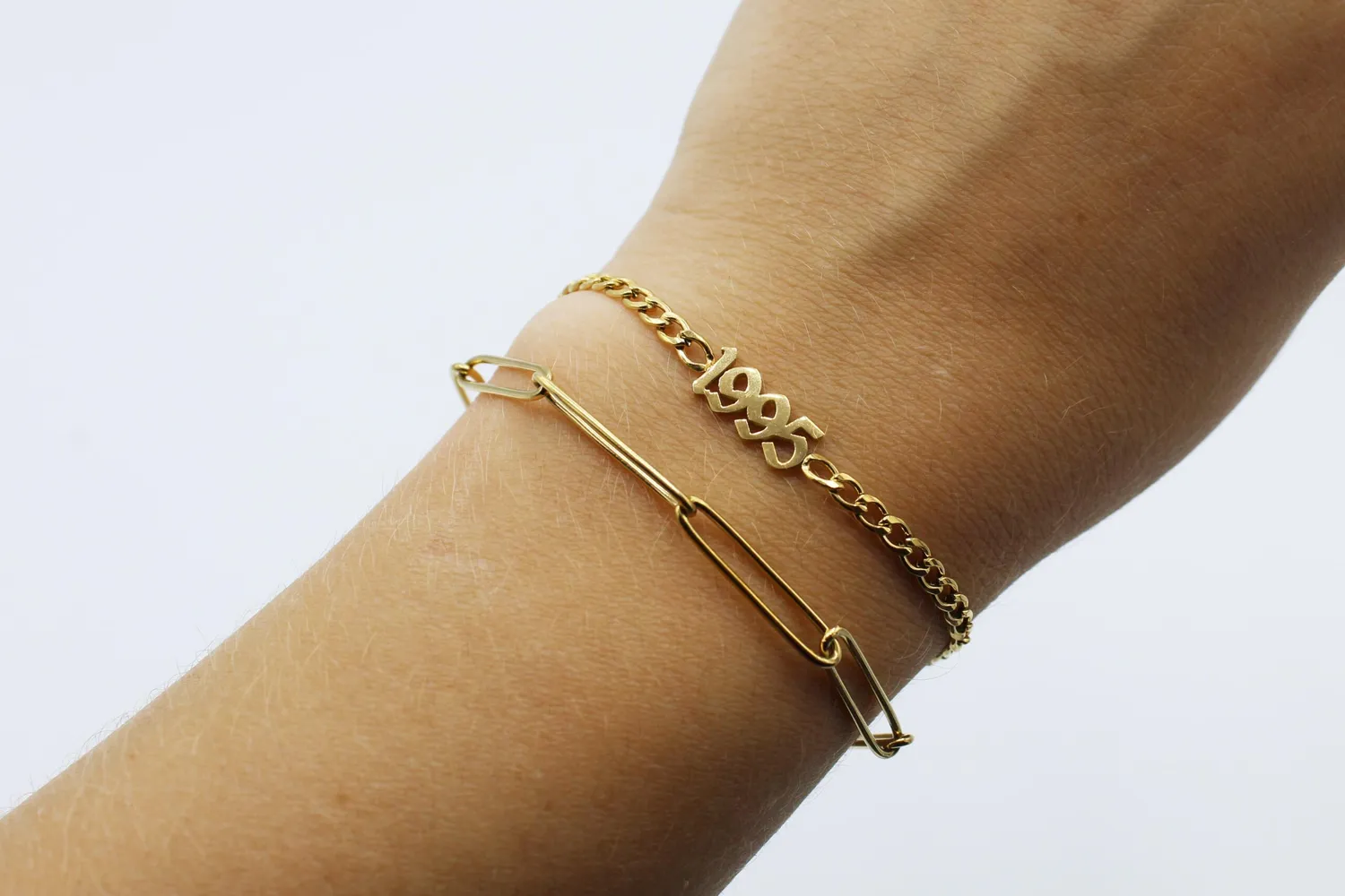 LOVEDRUNKY Geboortejaar armband Goud 19cm