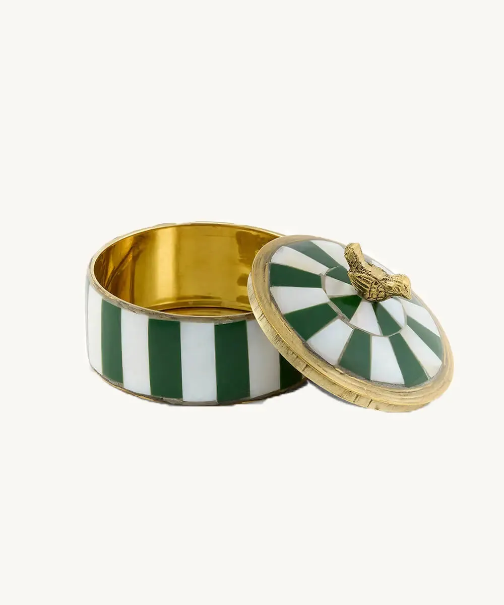Amiek Lola Circus Medium sieradendoosje groen 7 cm