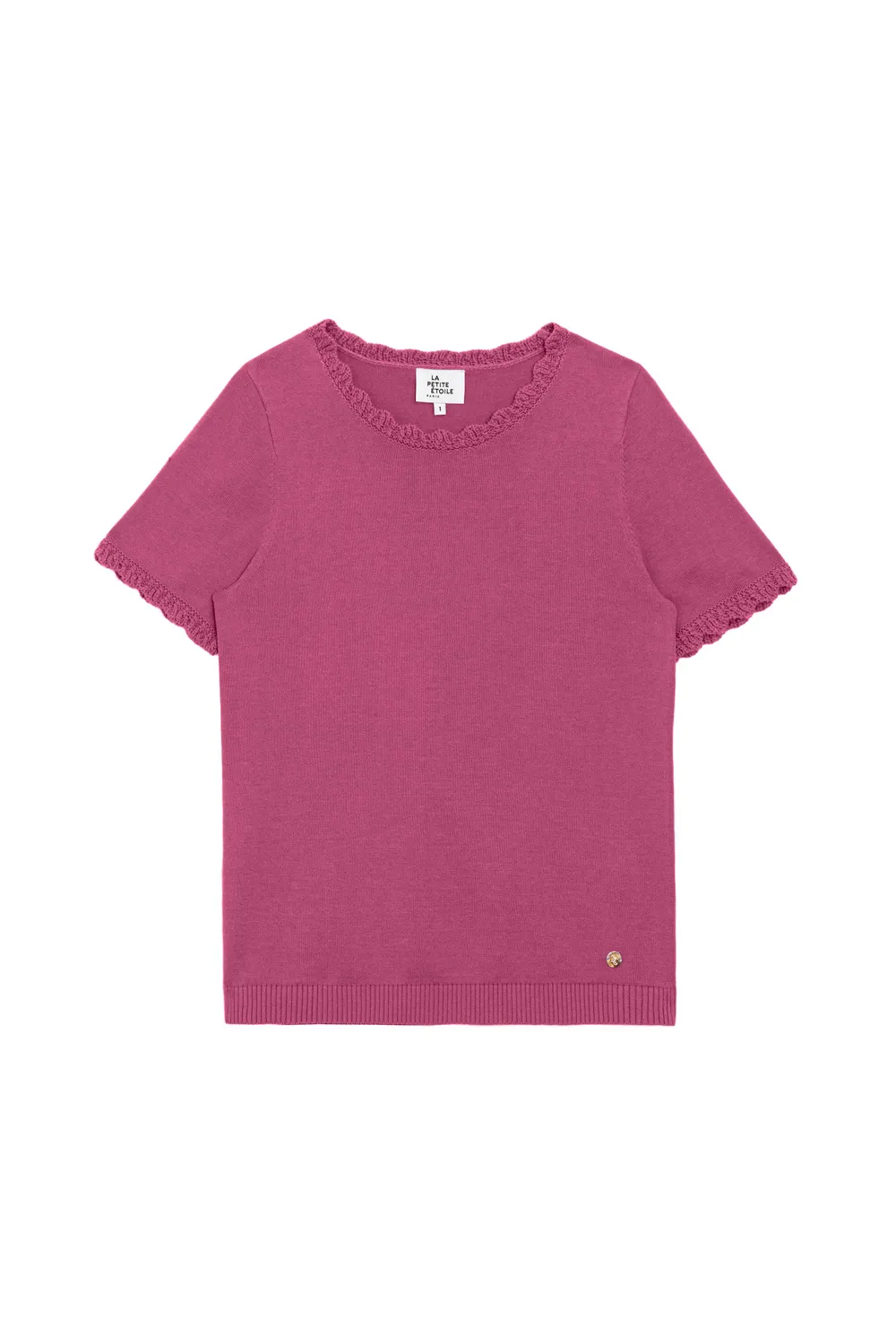 La Petite Etoile Melinda top roze gebreid kort