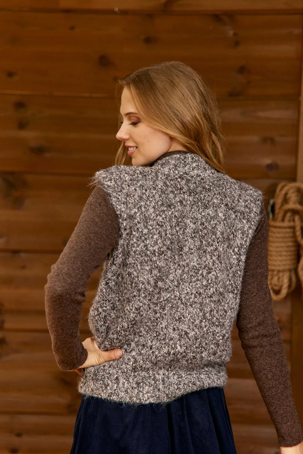 La Petite Etoile Mairo spencer bruin ecru col