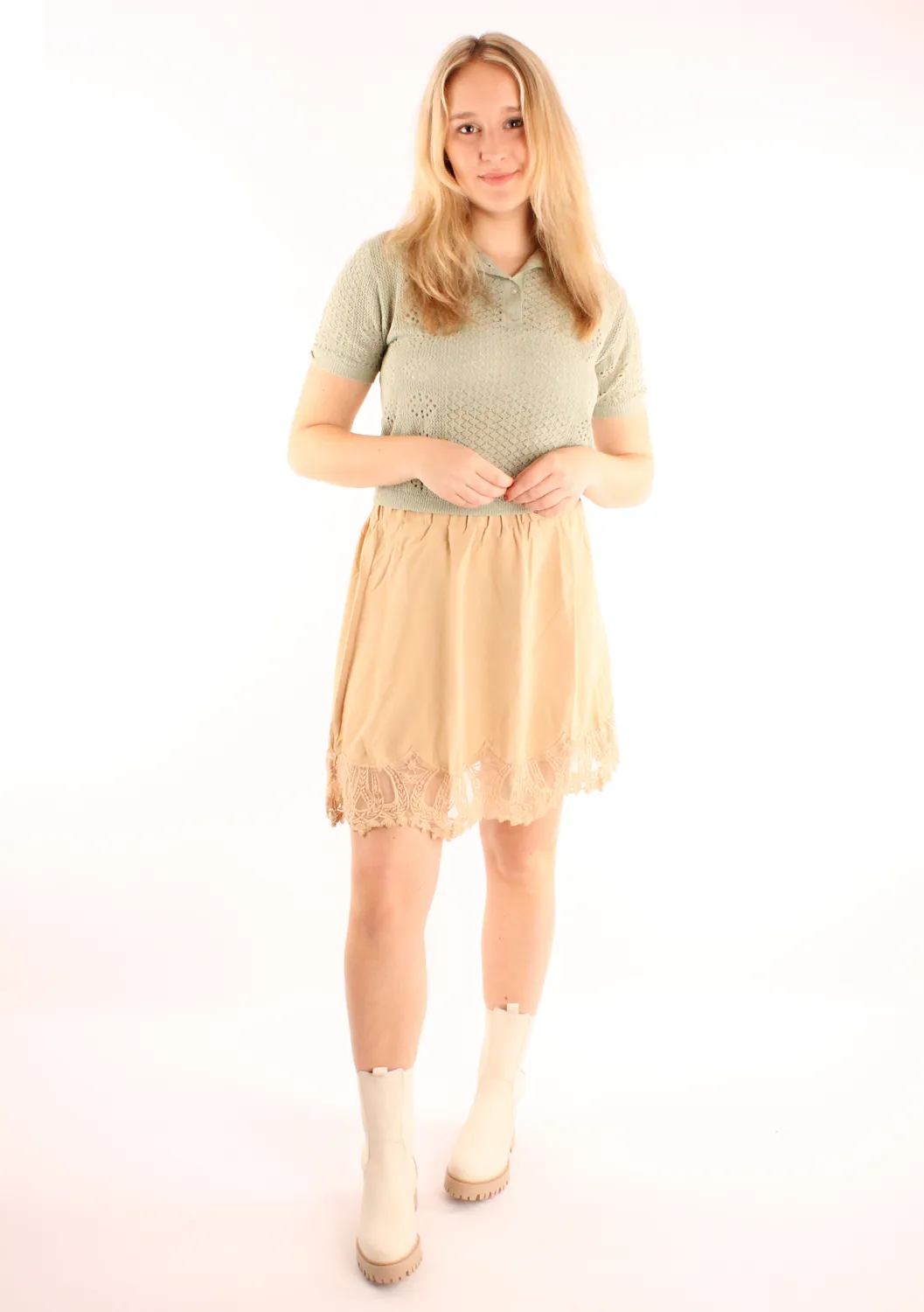 LOVEDRUNKY Embroidery T-shirt Groen katoen