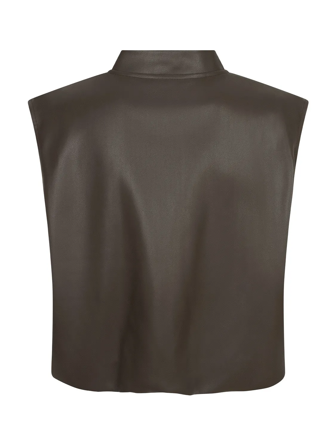 Amiek Inez gilet bruin imitatieleer