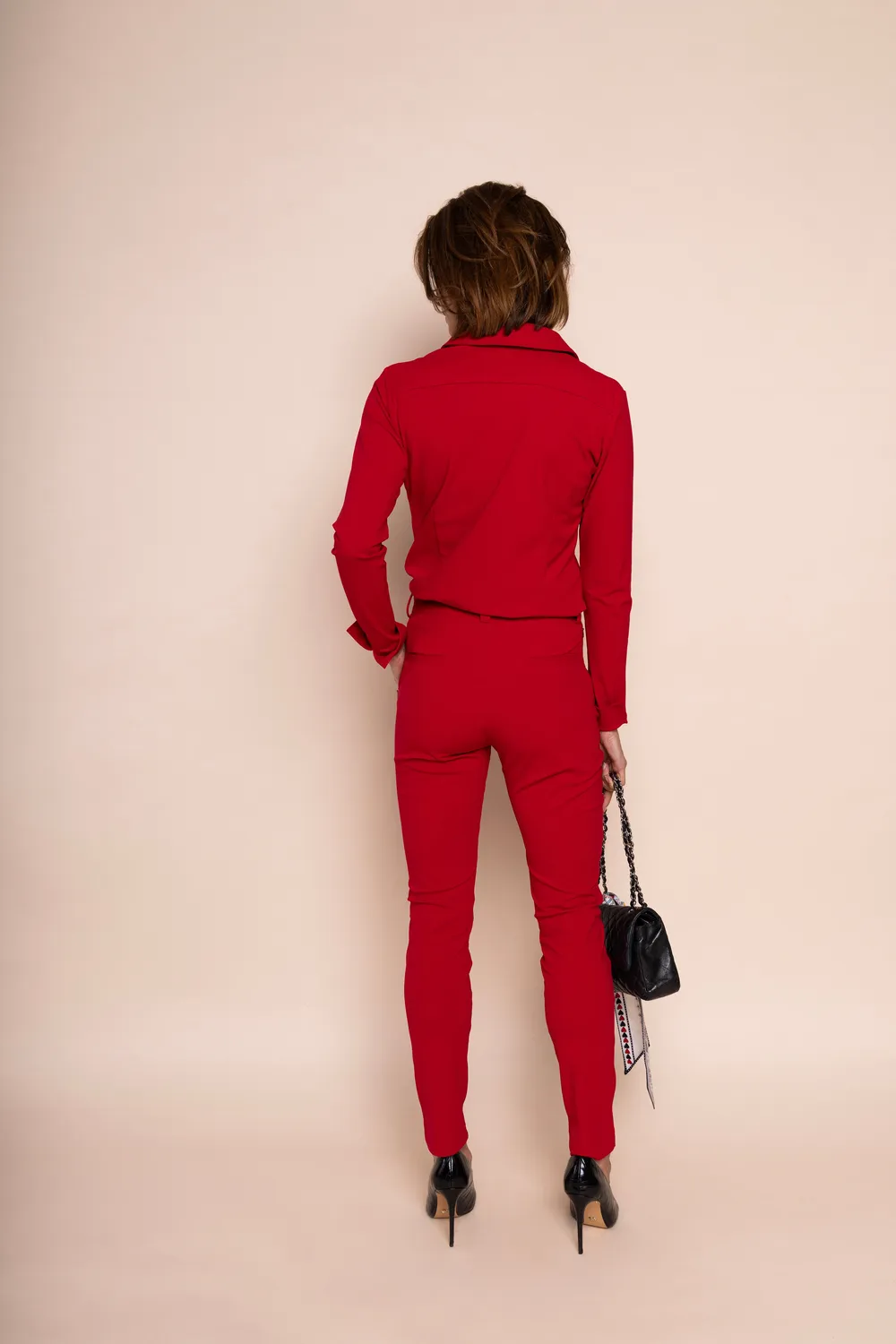 Laboutiek Ivanka Long Sleeve Travel blouse rood