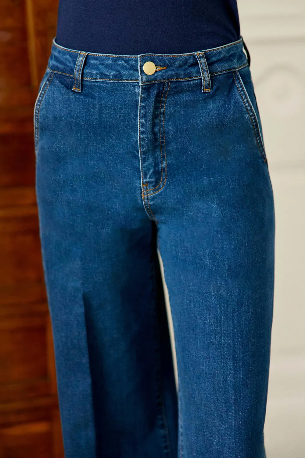 La Petite Etoile Petrona jeans wijd blauw