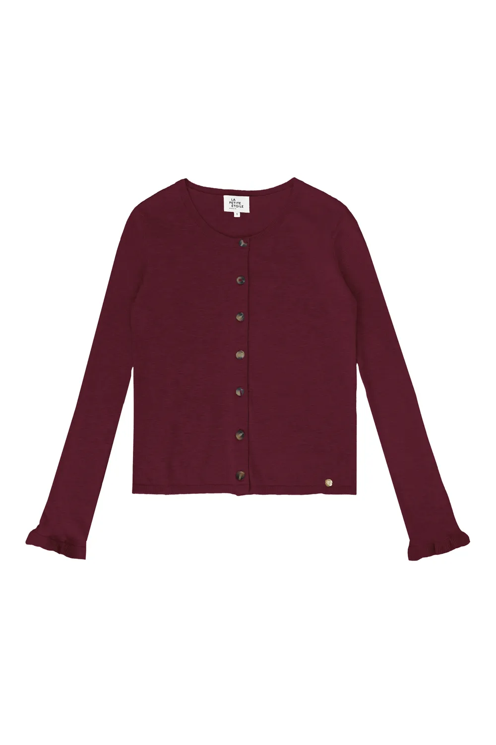 La Petite Etoile Monet vest bordeaux gebreid