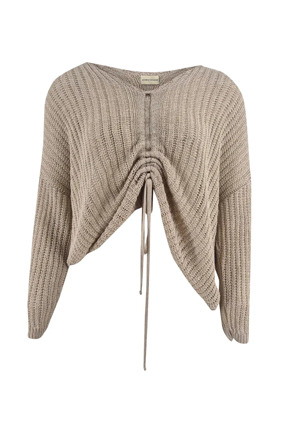 Amiek Niki Knitted Top beige gebreide top viscose