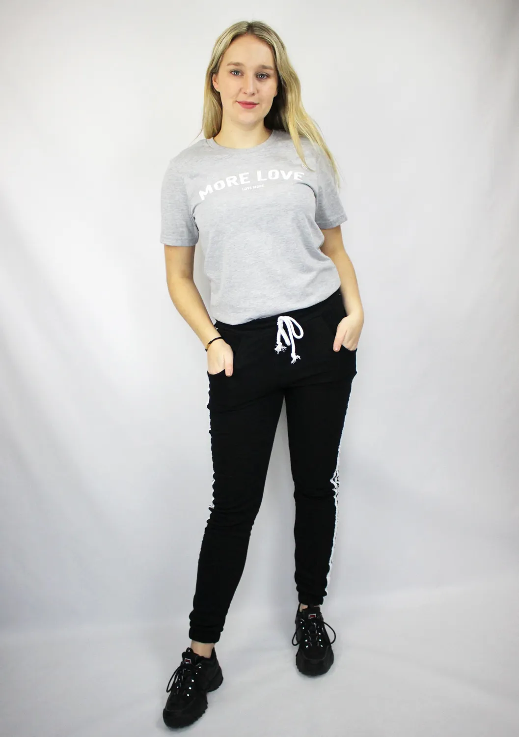 LOVEDRUNKY Stripe jogger zwart zijstreep