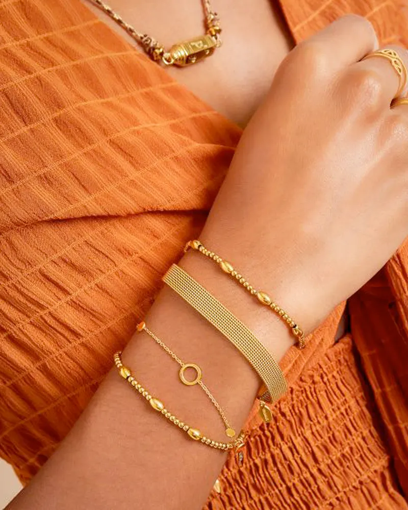 LOVEDRUNKY Elegant armband goud 15cm verstelbaar