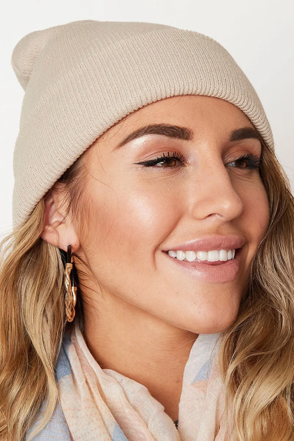 Amiek Everyday Beanie muts beige prikvrij acryl