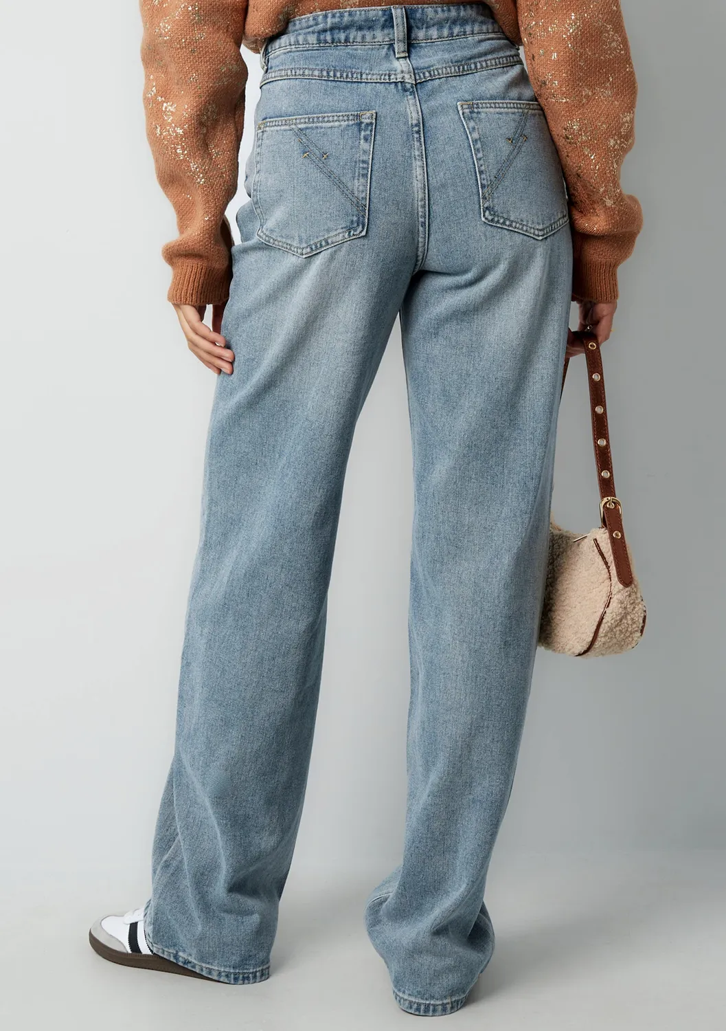 LOVEDRUNKY Wide Leg jeans lichtblauw high waist