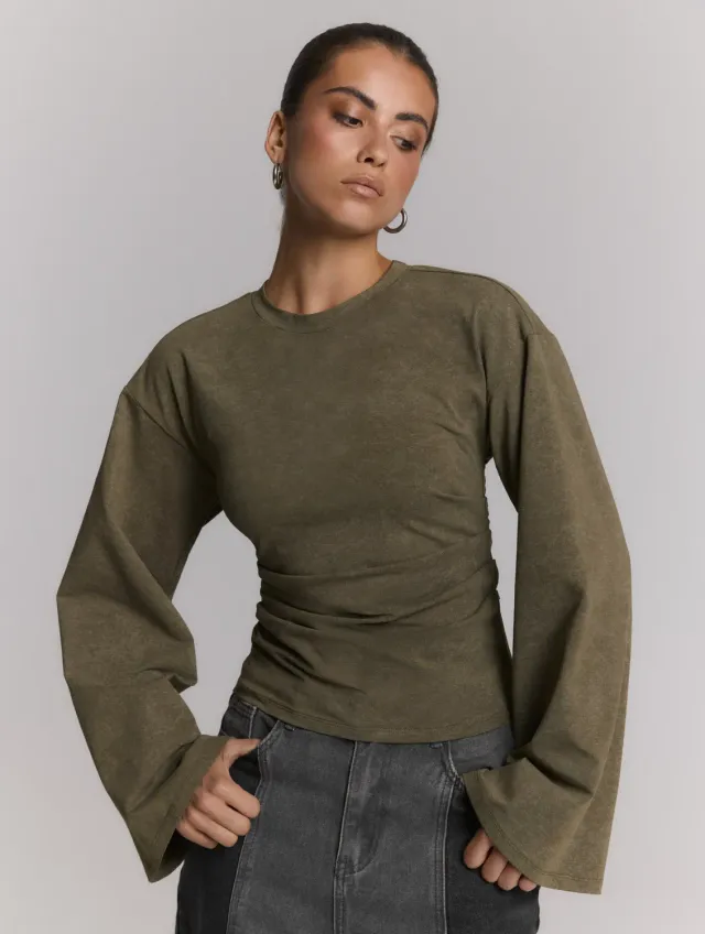 Amiek Cruz army longsleeve groen
