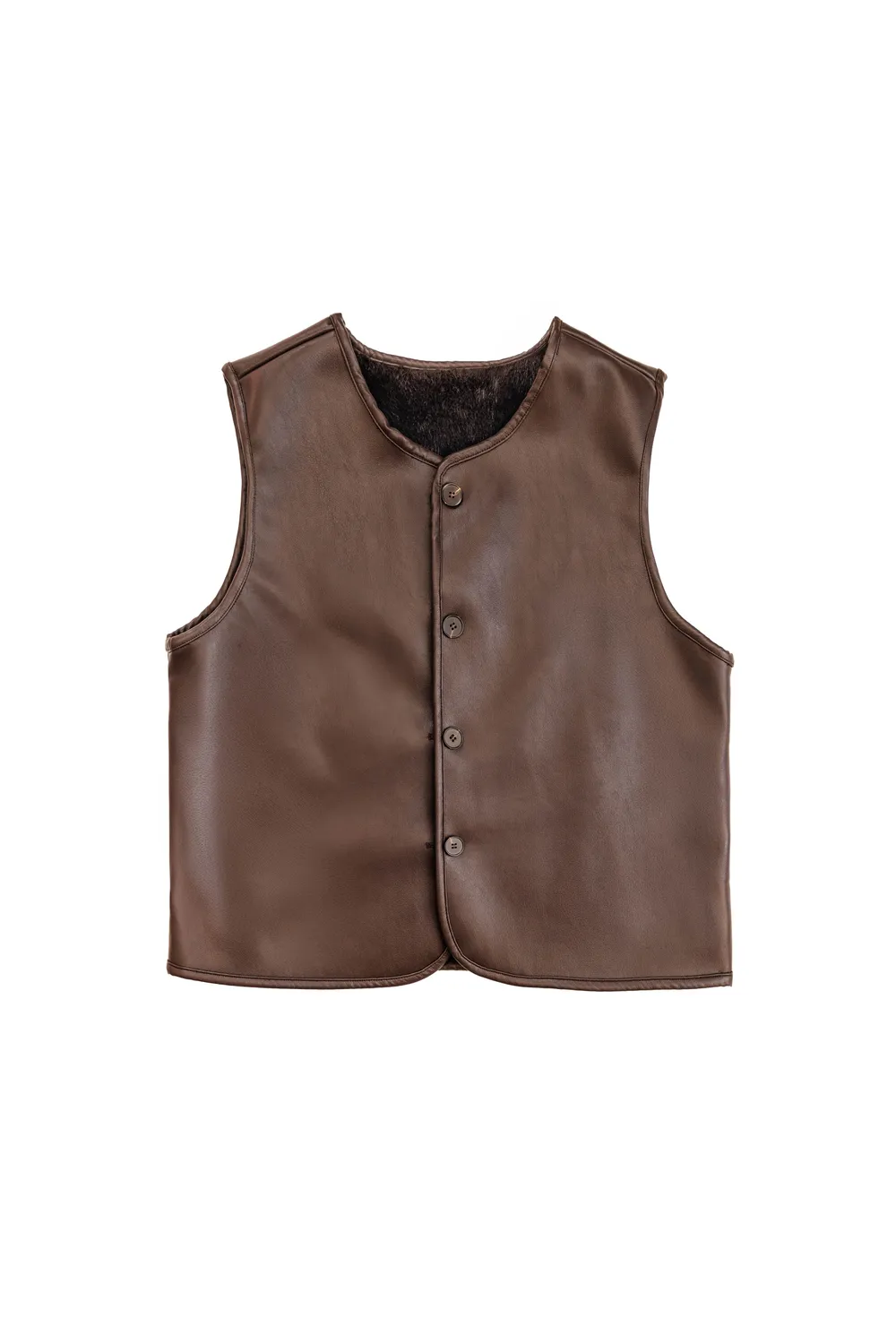 La Petite Etoile Vonia bodywarmer bruin omkeerbaar