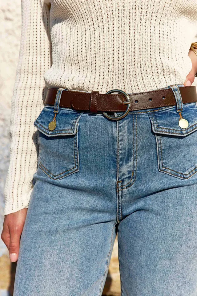La Petite Etoile Dixon riem bruin leer goud