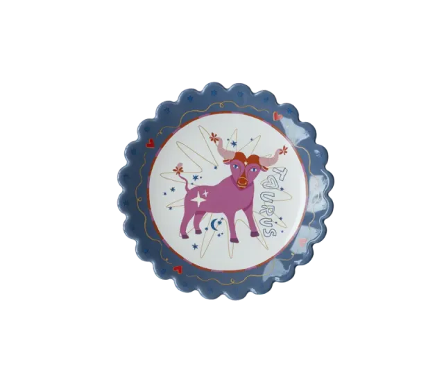 ATLITW Sterrenbeeld Stier bord keramiek 14,5 cm