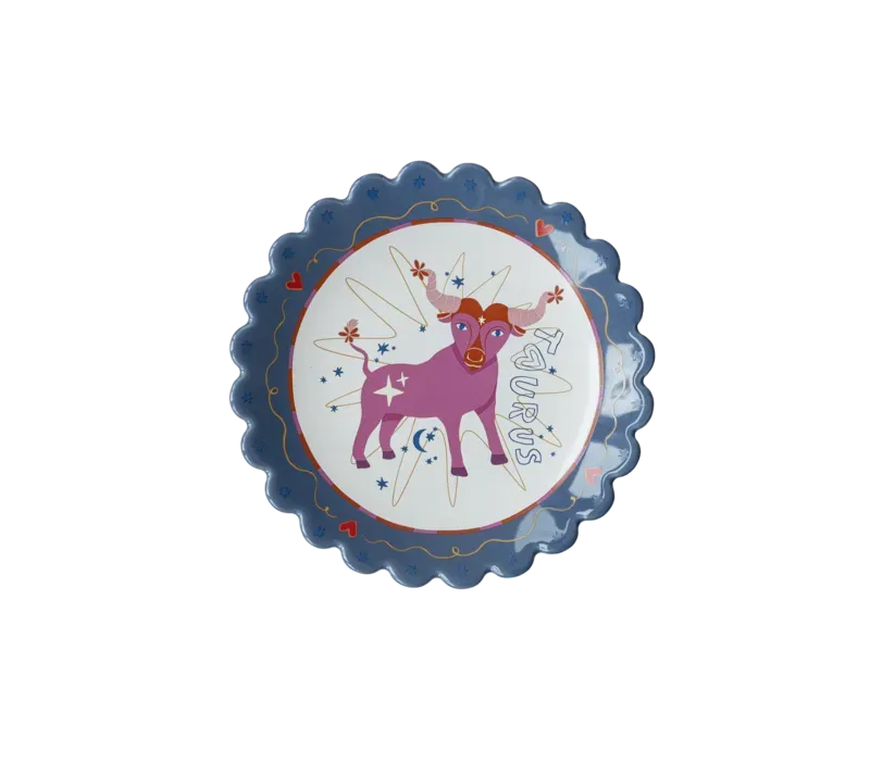 ATLITW Sterrenbeeld Stier bord keramiek 14,5 cm