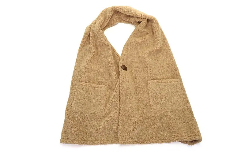 Amiek Levi sjaal sand teddy met zakken