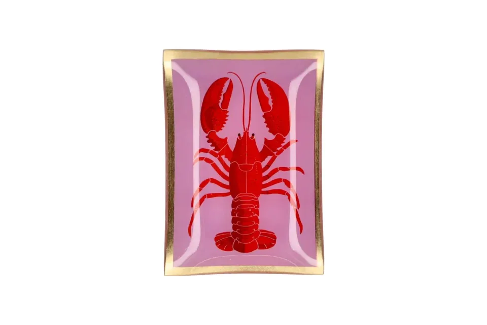 Amiek Loveplate Kreeft M schaaltje rood glas