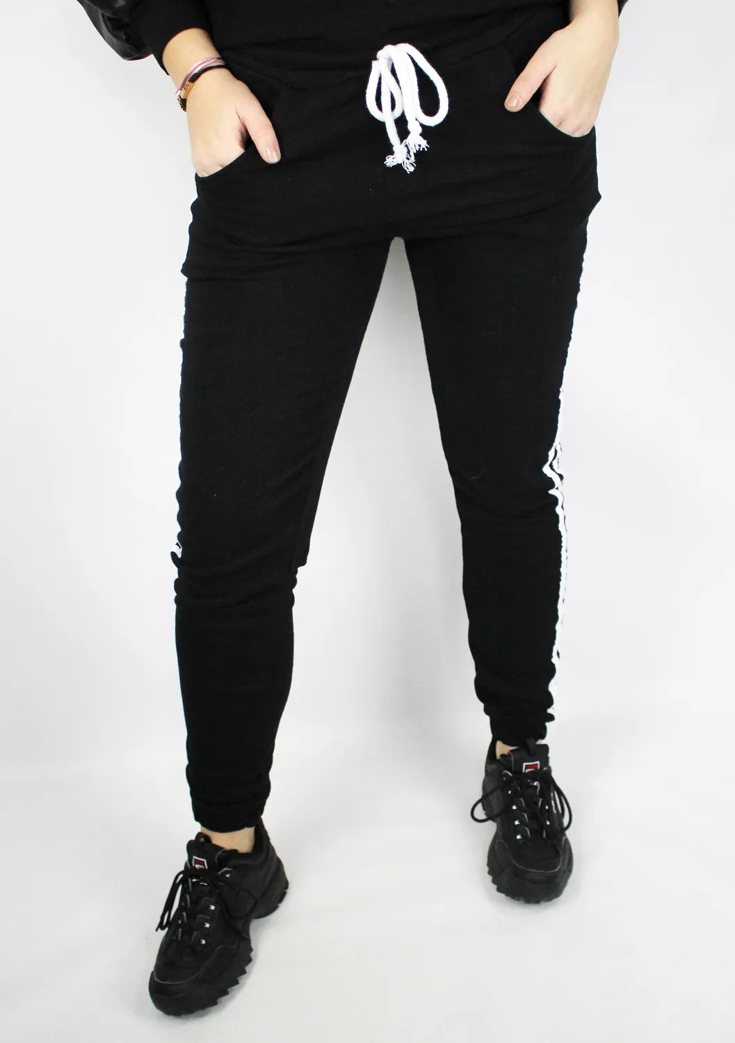 LOVEDRUNKY Stripe jogger zwart zijstreep