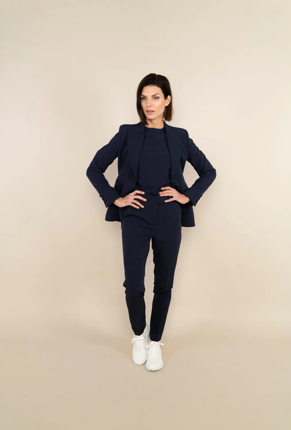 Laboutiek Blazer Long Model blazer navy split