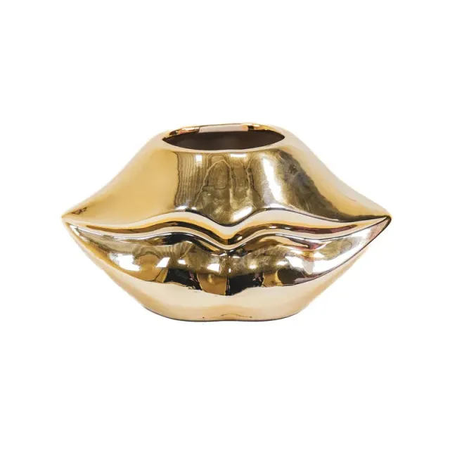 Amiek Lippen vaas goud mond keramiek