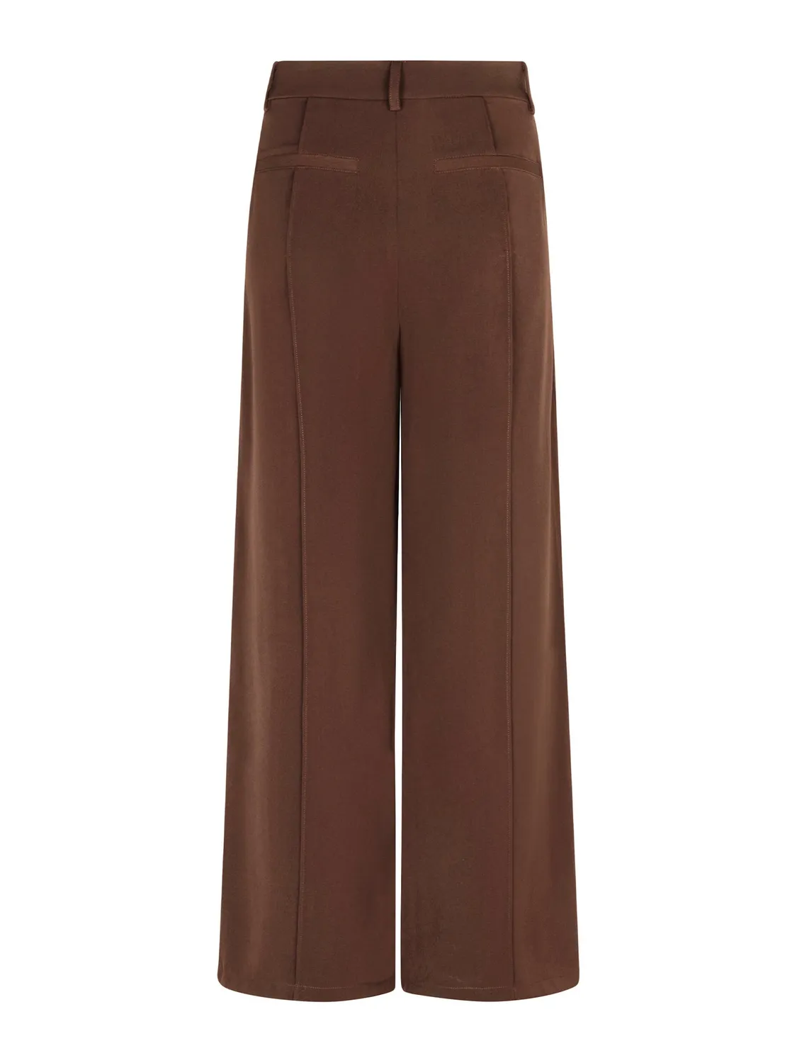 Amiek Pants Geneve pantalon donkerbruin wide leg