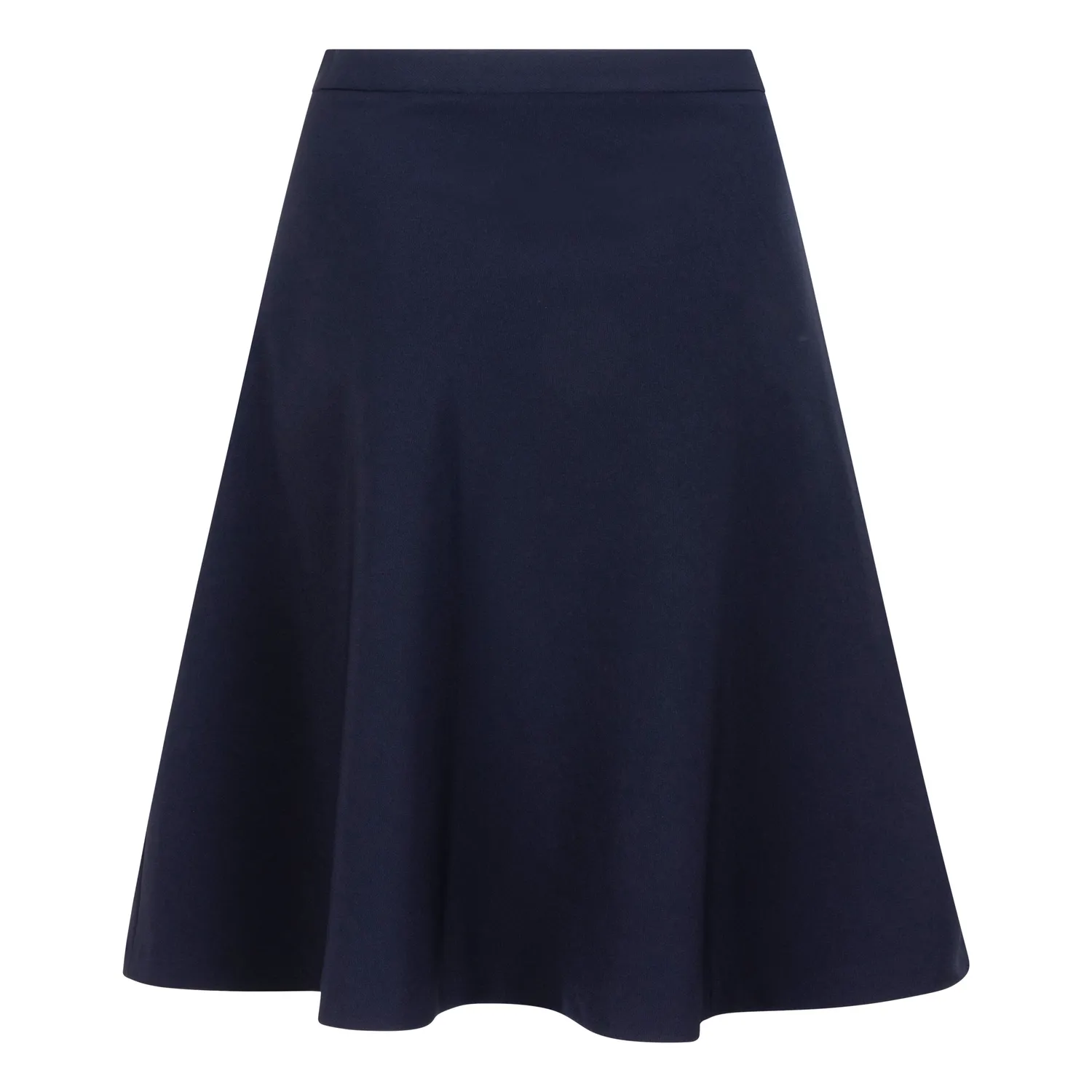 Laboutiek Flare rok navy knielengte stretch